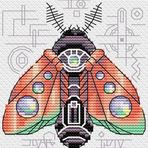 Kit de punto de cruz "Hawkmoth. Steampunk" SM-771 de MP Studia Tendencia