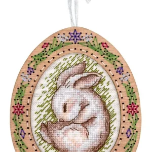 Ordenar Ahora Mismo Bordado en Punto de Cruz sobre Base de Madera "Miniatura. Conejito Durmiendo" SO-113 de MP Studia