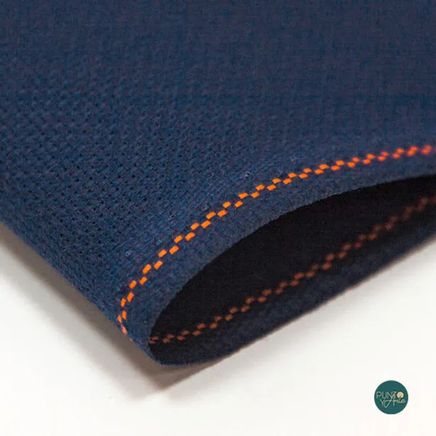 Retal de Tela Aida 16 ct. 3251/589 Navy - ZWEIGART - 45x19 Promoción
