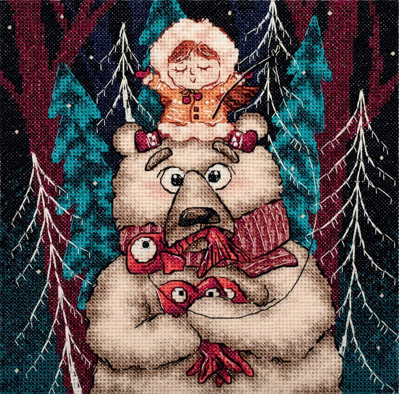 Kit de Punto de Cruz PANNA "Pesca Invernal" VK-7304 Solo Hoy