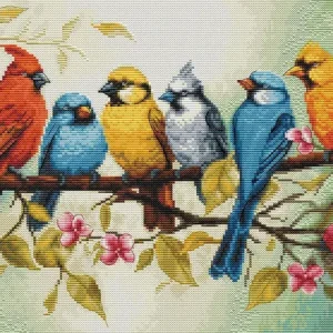 Kit de Punto de Cruz - "The Song of the Birds" de Luca-S, BU5062 Stock Limitado