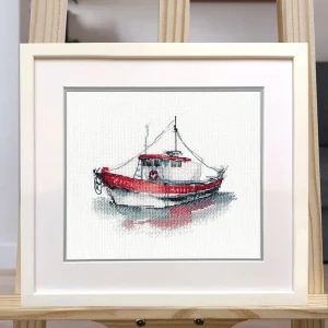 Kit de punto de cruz "Boat-1" 1620 Oven Artesanal