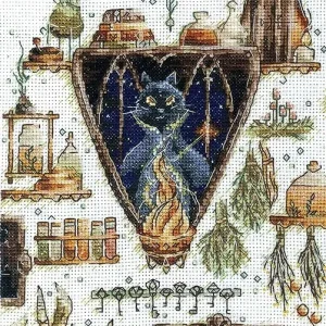 Kit de punto de cruz "Bestias mágicas. Gato" SANV-52 Andriana De Moda