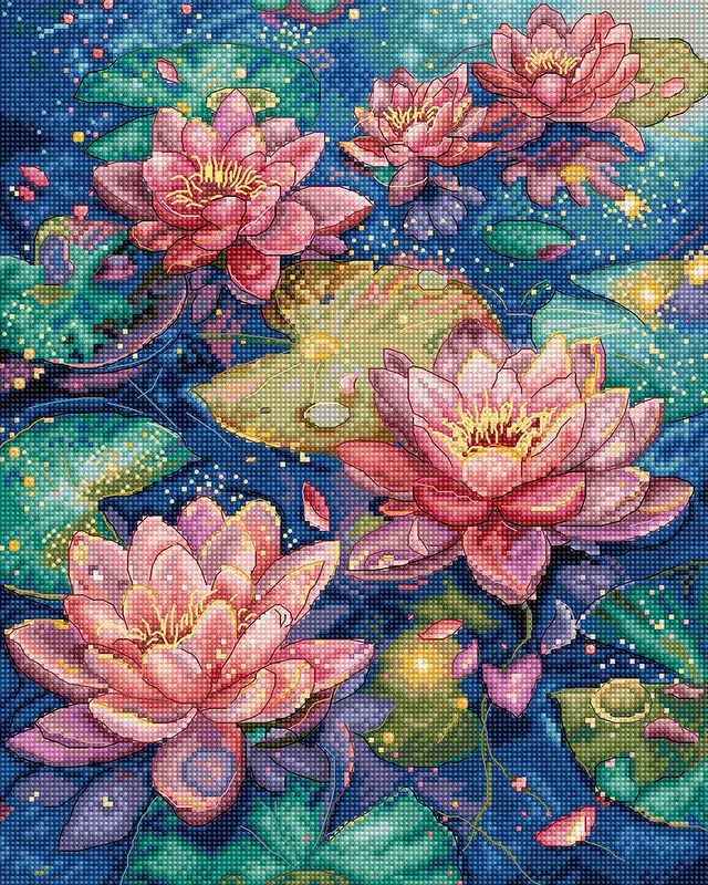 Kit de Punto de Cruz de Letistitch - L9910 Water Lily Alta Calidad