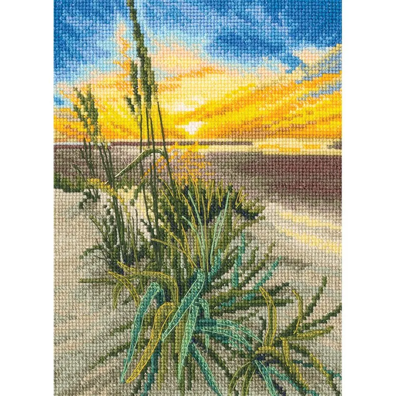 Más Vendido Kit de Punto de Cruz Contado - Atardecer en la Playa RTO M1020