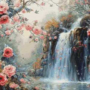 De Moda Kit de Punto de Cruz Contado - Crystalline Waterfall, B708