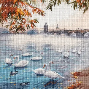 Kit de Punto de Cruz Oven - "Ribera de otoño" (1647) Última Oportunidad