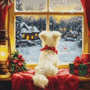 Kit de Punto de Cruz Luca-S - "Waiting For The Snowflakes" (BU5076) Artesanal