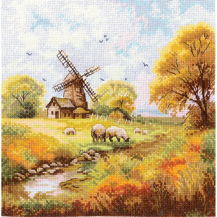 Súper Precio Kit de Punto de Cruz "At the Old Mill" - Andriana SANU-09