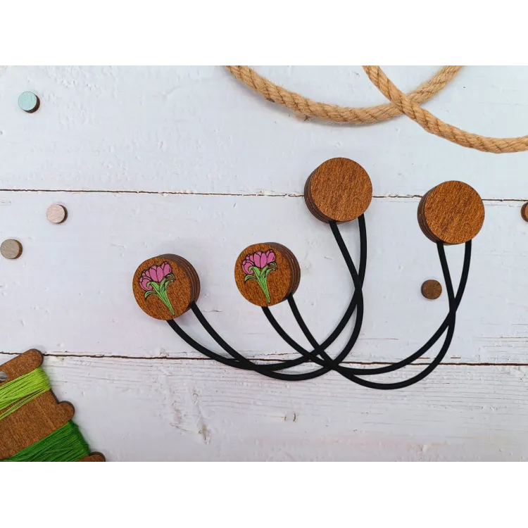 Tendencia Magnetic Keepers Tulips (2 unidades) KF040/1P | Sujetadores magnéticos para tela