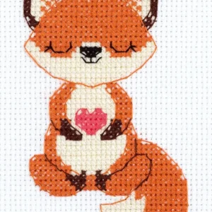 Novedad Kit de punto de cruz KLART "The fox in love" 12-069