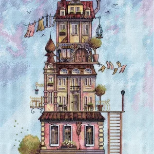 Kit de Punto de Cruz PANNA "El Viento Sopla en el Ático" PGM-7461 Venta Final