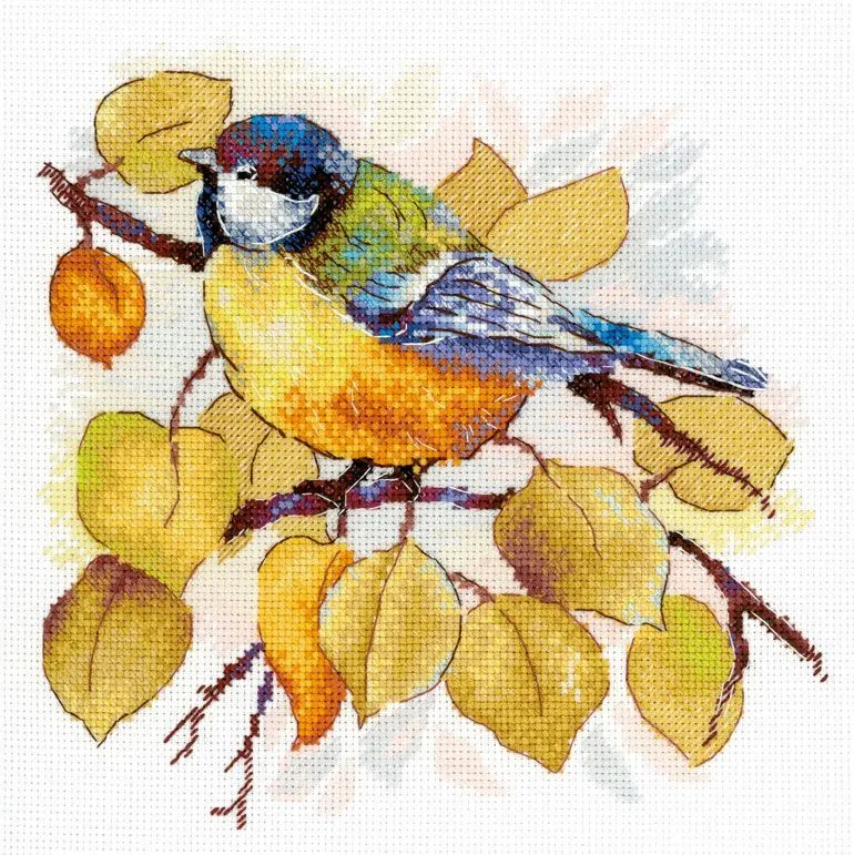 Hecho A Mano Kit de Punto de Cruz "En el bosque de otoño" SNV-923