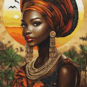 Premium Kit de Punto de Cruz Luca-S GOLD - Queen of the Sunlit Continent B720