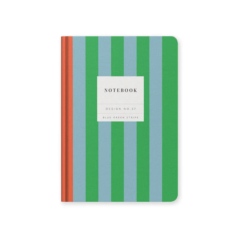 Precio De Oferta Cuaderno Design No.37 Blue Green Stripe Kaleido de Tapa Dura (A5) (11434)