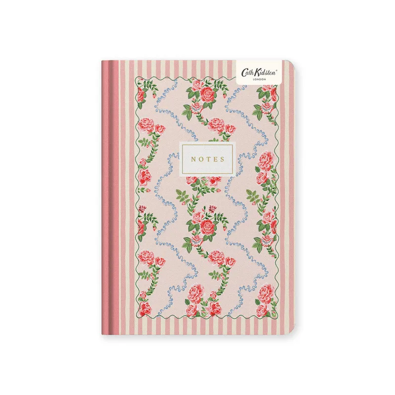Cuaderno Rose Flutter Stripe Premium de Tapa Dura (A5) (13214) Oferta Especial