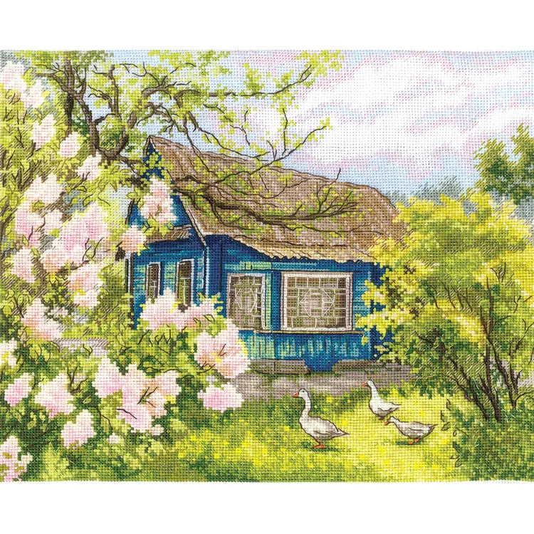 Imprescindible (Must-Have) Kit de Punto de Cruz ANDRIANA SANS-77 – Lilacs near the House