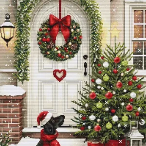 Kit de punto de cruz Luca-S – Waiting for Christmas, BU5099 Últimas Unidades