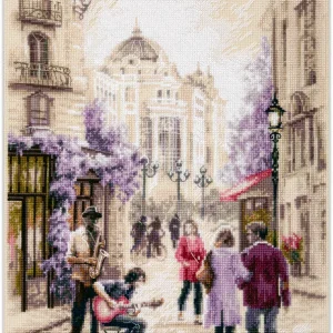 Marca Reconocida Street Musicians – Kit de Punto de Cruz Magic Needle 250-332