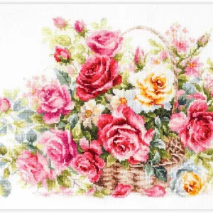 Precio Bajo Kit de Punto de Cruz 70-19 “Basket With Roses” – Magic Needle