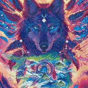 Kit de punto de cruz LetiStitch “Wolf Magic” L9976 – Fantasía con lobo Envío Gratis