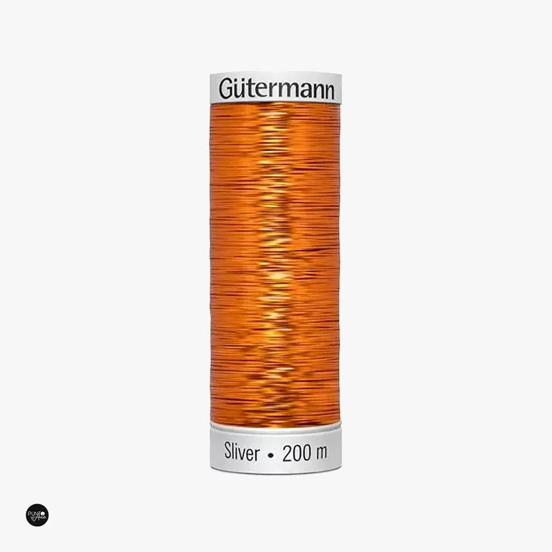 Silver 200 m - Hilo Efecto Metalizado de Gütermann - 8006 Envío Internacional