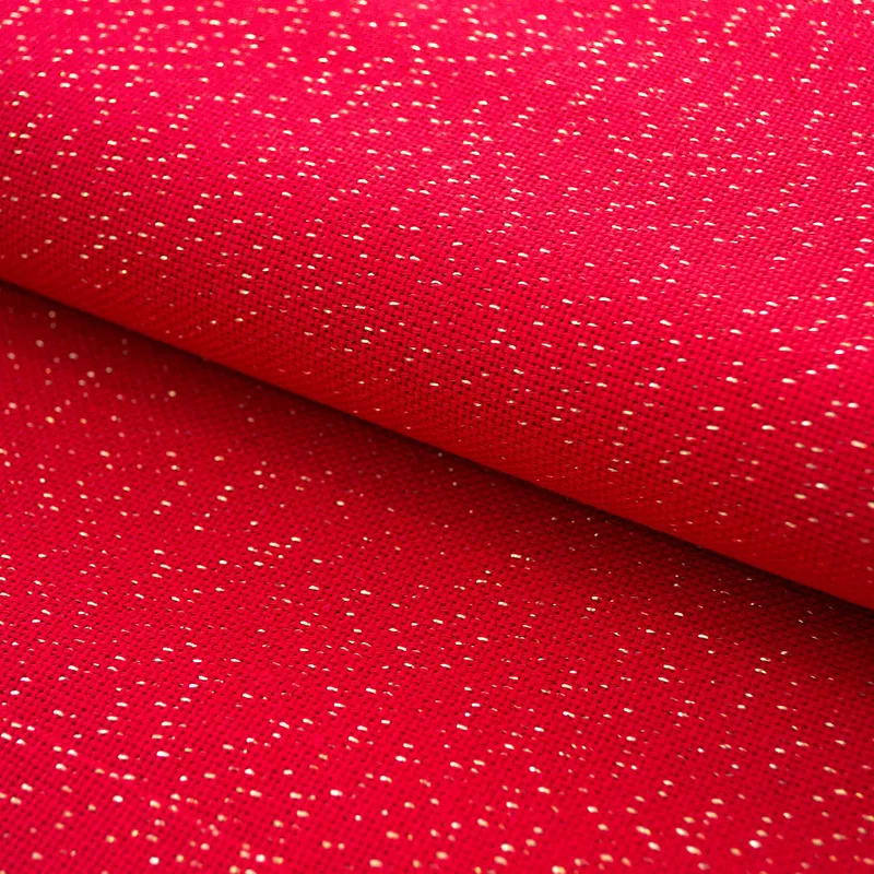 Más Vendido 3256/9089 Tela Bellana 20 ct. color Rojo de ZWEIGART 2% hilo metálico - 140x48