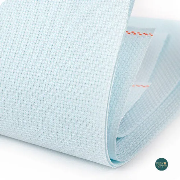 Disponible Ahora Tela AIDA 16 ct Azul Hielo de ZWEIGART 3251/550 para punto de cruz - 110x98