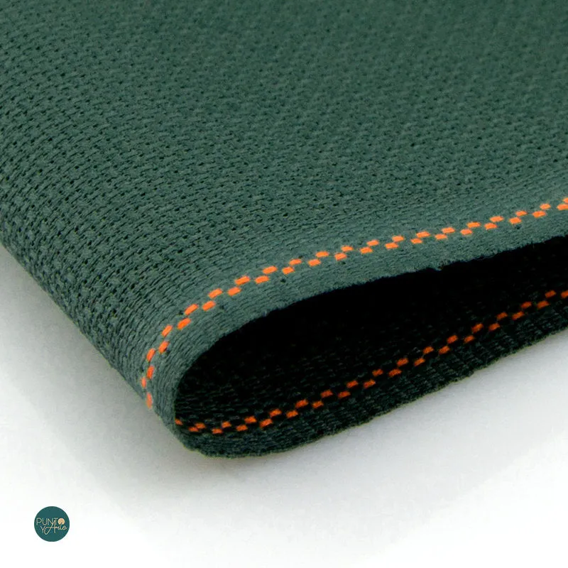 3706/647 Stern-Aida 14 ct. Verde Oscuro ZWEIGART para Punto de Cruz - 110x248 Descuento