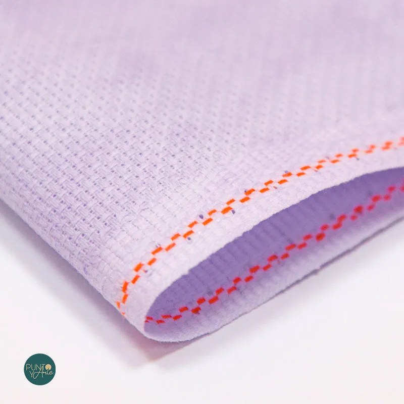 Hecho A Mano 3706/5059 Tela Vintaje Aida 14 ct. Vintage Lave de ZWEIGART para punto de cruz - 110x198