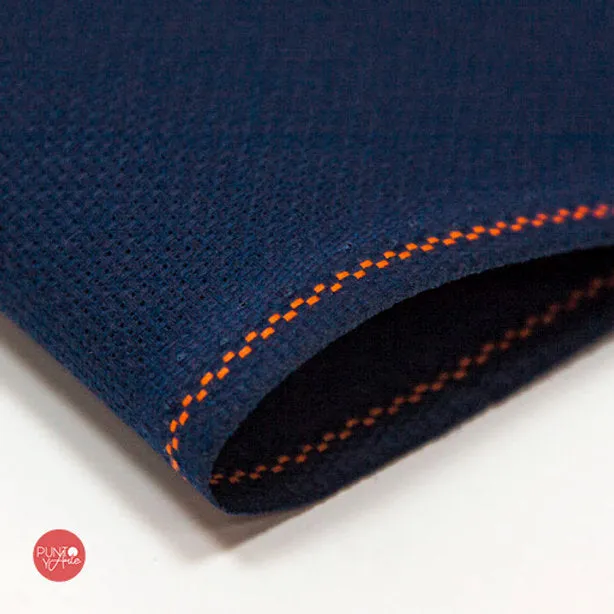 Tela AIDA 14 ct. color Navy de ZWEIGART 3706/589 para punto de cruz - 110x150 Lujoso