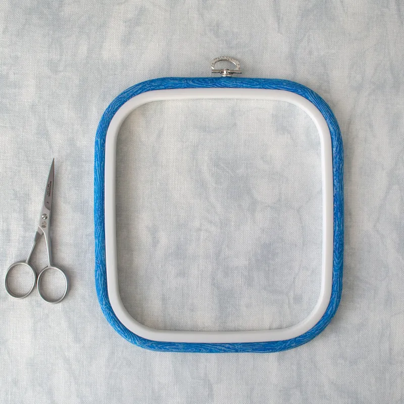 Bastidor-Marco Cuadrado Flexi Hoop de Nurge: Azul Vibrante para Resaltar tus Bordados - No:2 / 230-12 - 18x20 cm Precio De Fábrica