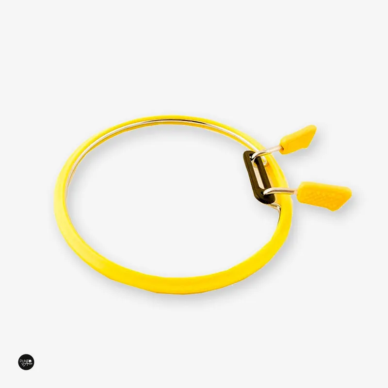 Bastidor Flexible Nurge 160 en Amarillo: Ilumina Tus Proyectos de Bordado con Facilidad y Precisión - 160-2 - (Ø) 126 mm Envío Internacional