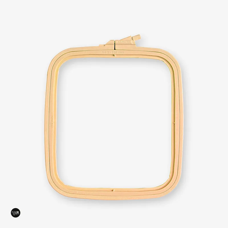 Bastidor Cuadrado Beige de Nurge: Elegancia y Precisión en Cada Puntada - 170-13 / No: 3 - 220x195 mm Entrega Rápida