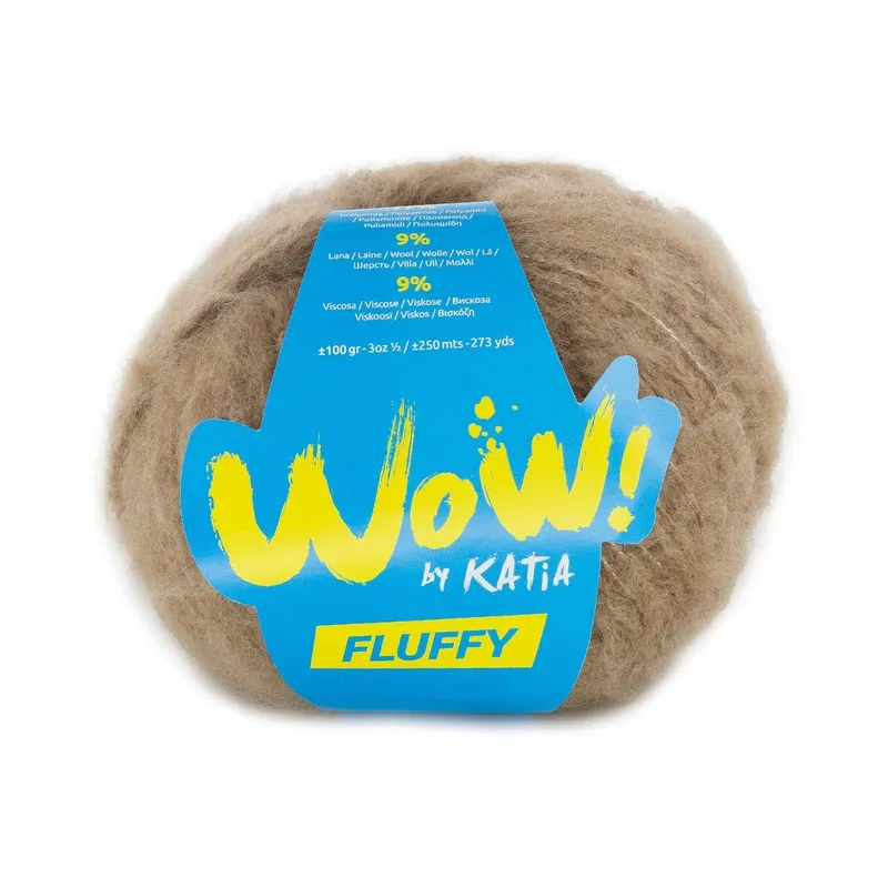 Katia Wow Fluffy - Lana Suave de Efecto Perchado para Prendas Modernas - 84 Precio De Fábrica