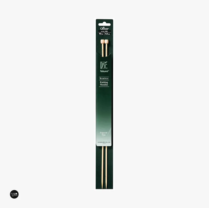 Agujas de Tricot Bambú 40 cm Takumi - Clover: La Excelencia en Tejido - 4 mm Bestseller
