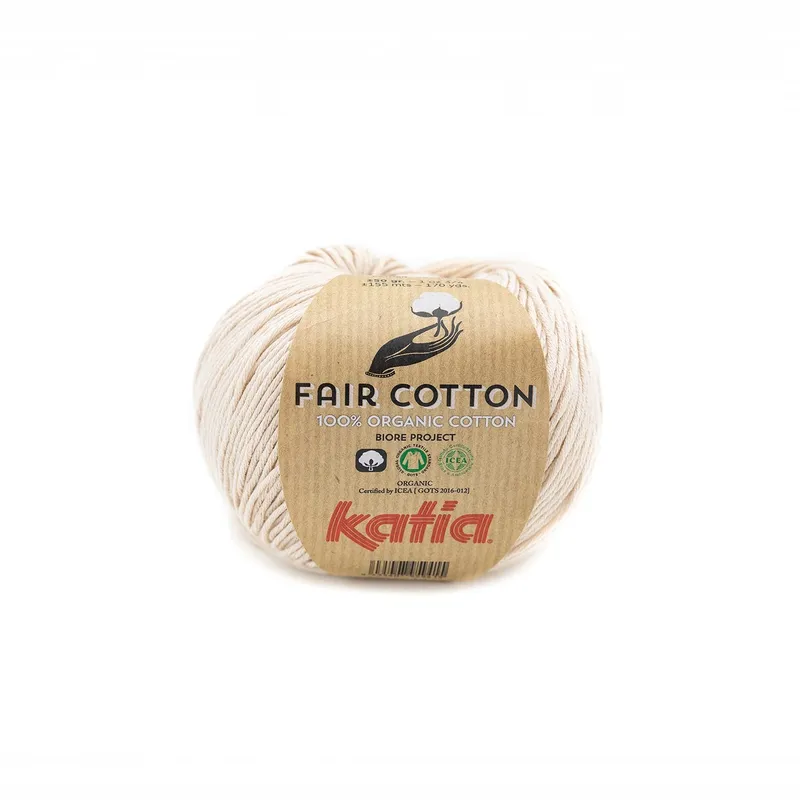 Lana Fair Cotton - Hilo de 100% algodón orgánico de Katia - 35 Entrega Rápida