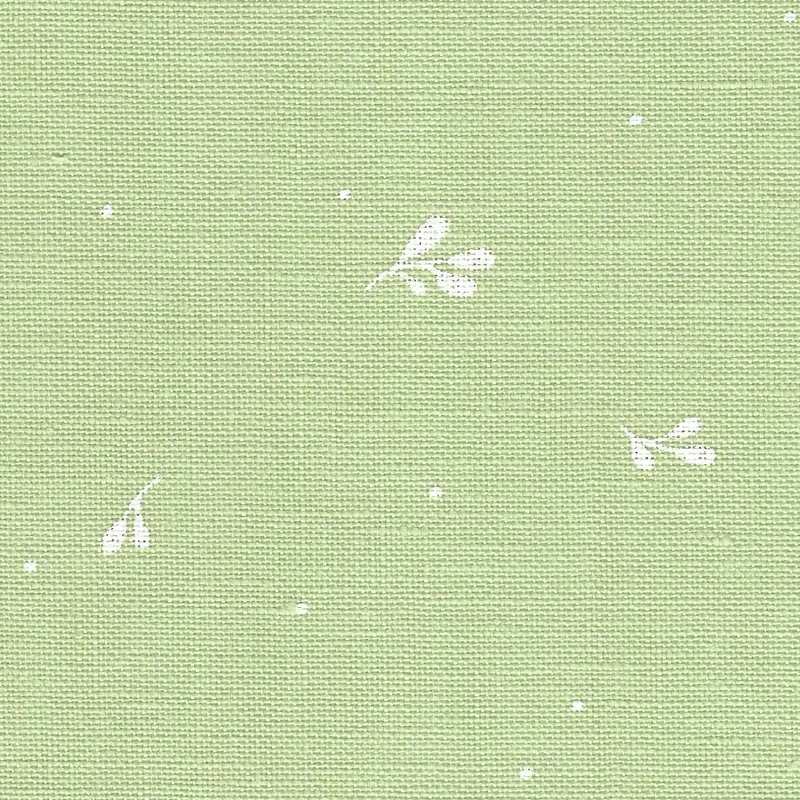 Tela Belfast Linen 32ct Zweigart – Color 6369 "Leaves" (Hoja Verde con Motas y Ramitas Blancas) - 140x98 Artesanal