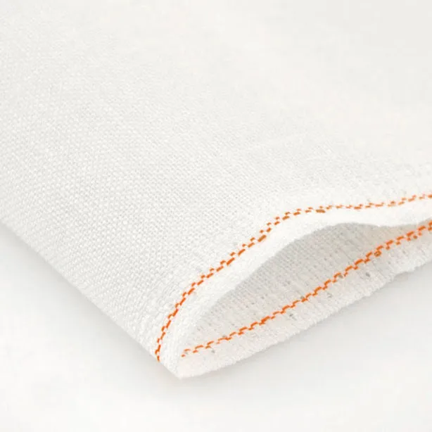 Tela de lino Belfast 32 ct ZWEIGART blanco 3609/100 – 100 % lino para bordado - 70x48 Liquidación