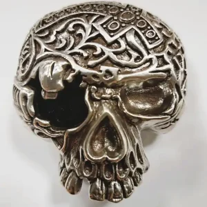 CHAPON CALAVERA TALLADA 40mm – Plata Inglesa Imprescindible (Must-Have)