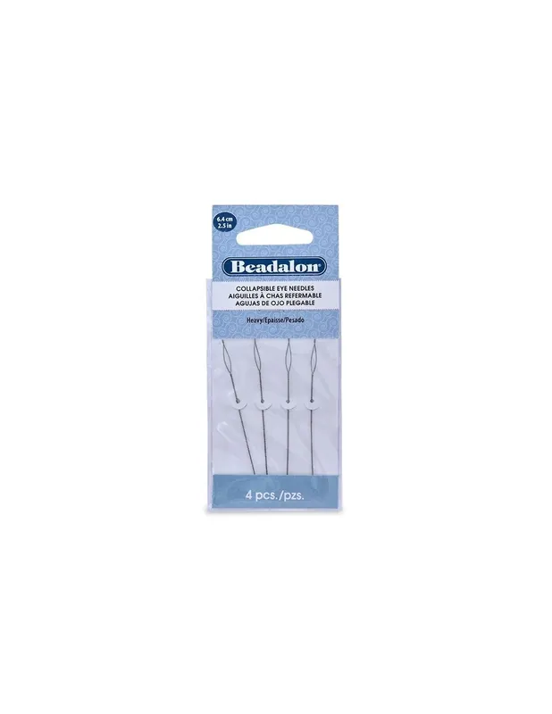 KIT 4 AGUJAS ENFILAR 6,4cm BEADALON 700H-100. Barato