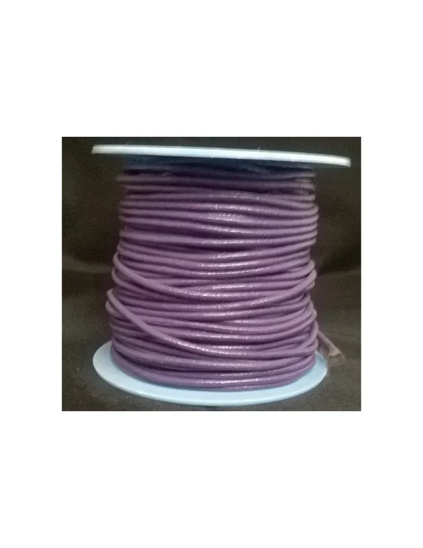ROLLO 25MTS. CORDON CUERO NACIONAL 2,5mm.MORADO Venta Final