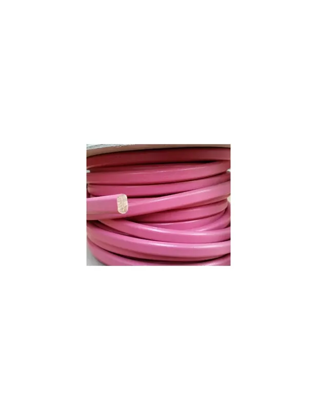 Devolución Gratuita MTS. CORDON CUERO OVALADO 10X6mm.ROSA