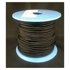 Liquidación ROLLO 25MTS. CORDON CUERO NACIONAL 3,5mm.NEGRO