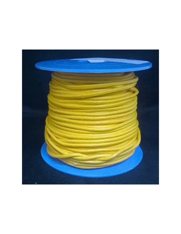 ROLLO 25MTS. CORDON CUERO NACIONAL 1.5 mm.AMARILLO No Te Lo Pierdas