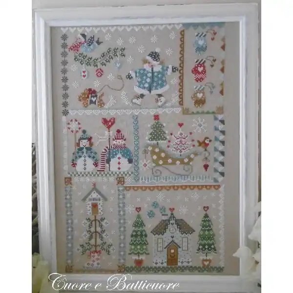 Esquema de punto de cruz Winter in Quilt Garantía Incluida