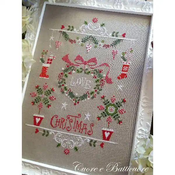 Stock Limitado Esquema de punto de cruz Ama Il Natale