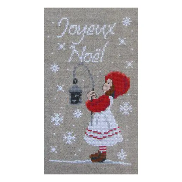 Fillette a la lanterne – Esquema de punto de cruz Promoción Exclusiva