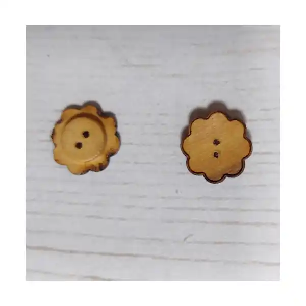 A Buen Precio Botón de madera con forma de flor