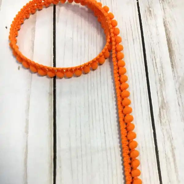 Cinta de madroños color naranja Alta Calidad